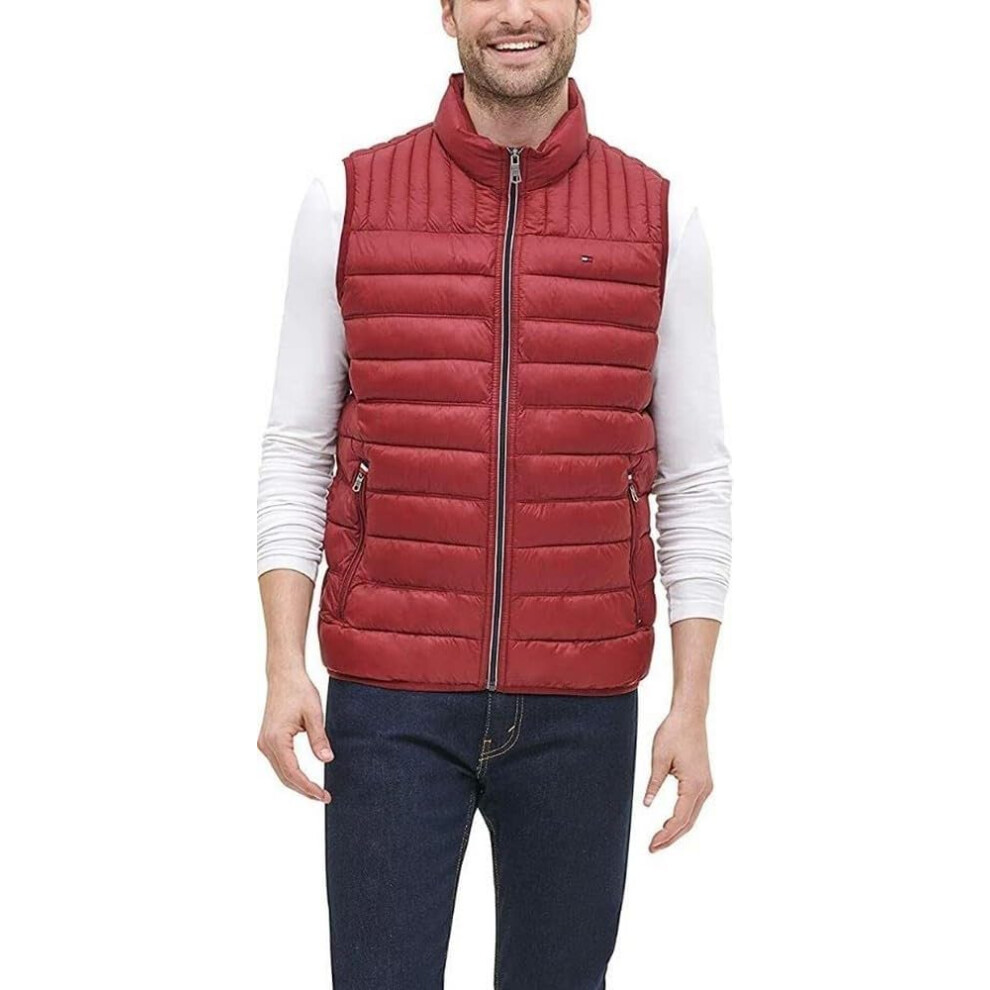 Tommy Hilfiger Men's Lightweight Ultra Loft Quilted Puffer Vest (Stand