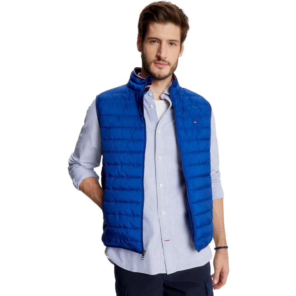 Tommy Hilfiger Men's Ultra Soft Lightweight Quilted Puffer Packable Ve