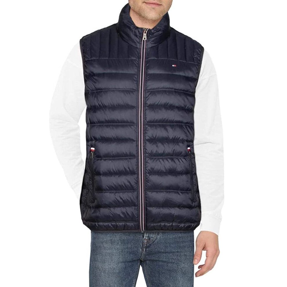 Tommy Hilfiger Men's Lightweight Ultra Loft Quilted Puffer Vest (Stand