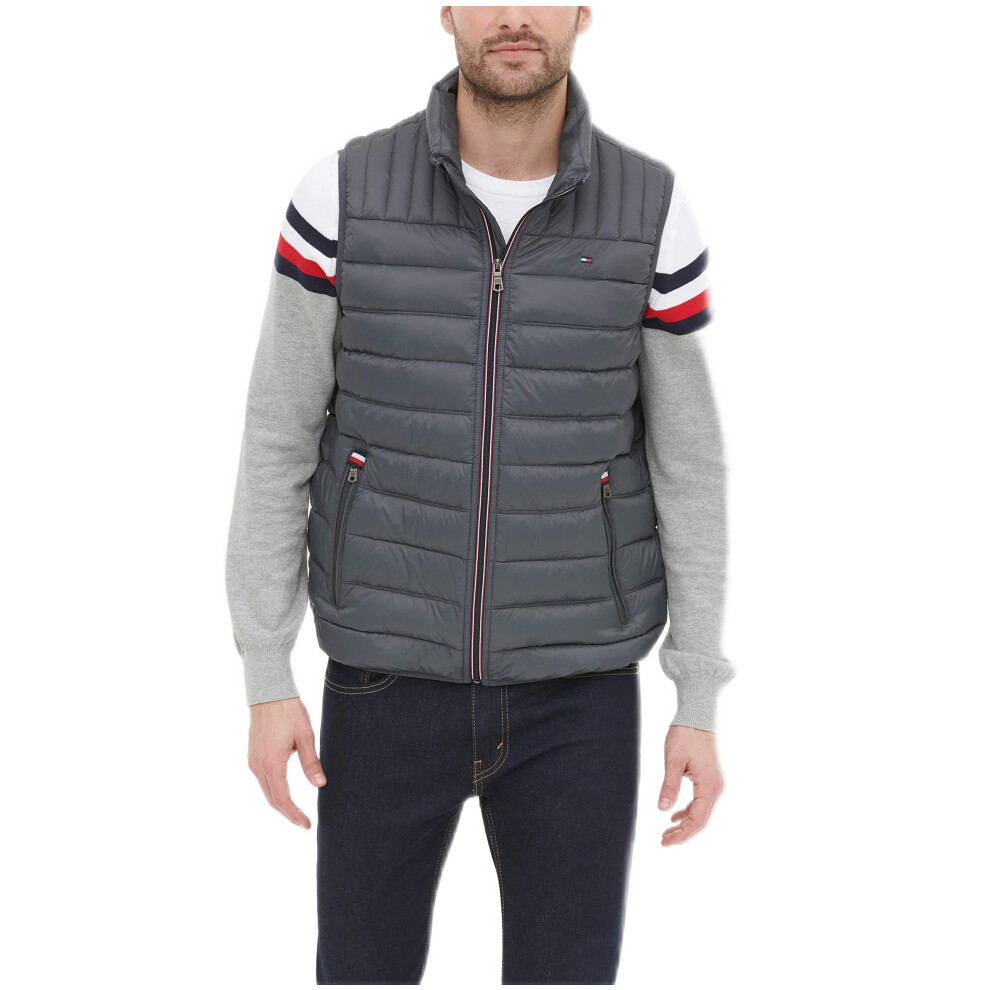 Tommy Hilfiger Men's Lightweight Ultra Loft Quilted Puffer Vest (Stand