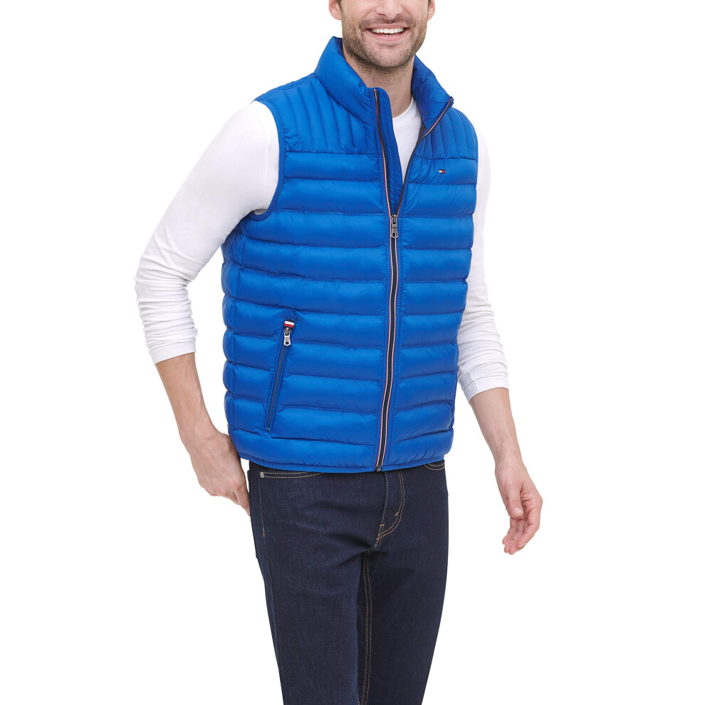 Tommy Hilfiger Men's Lightweight Ultra Loft Quilted Puffer Vest (Stand