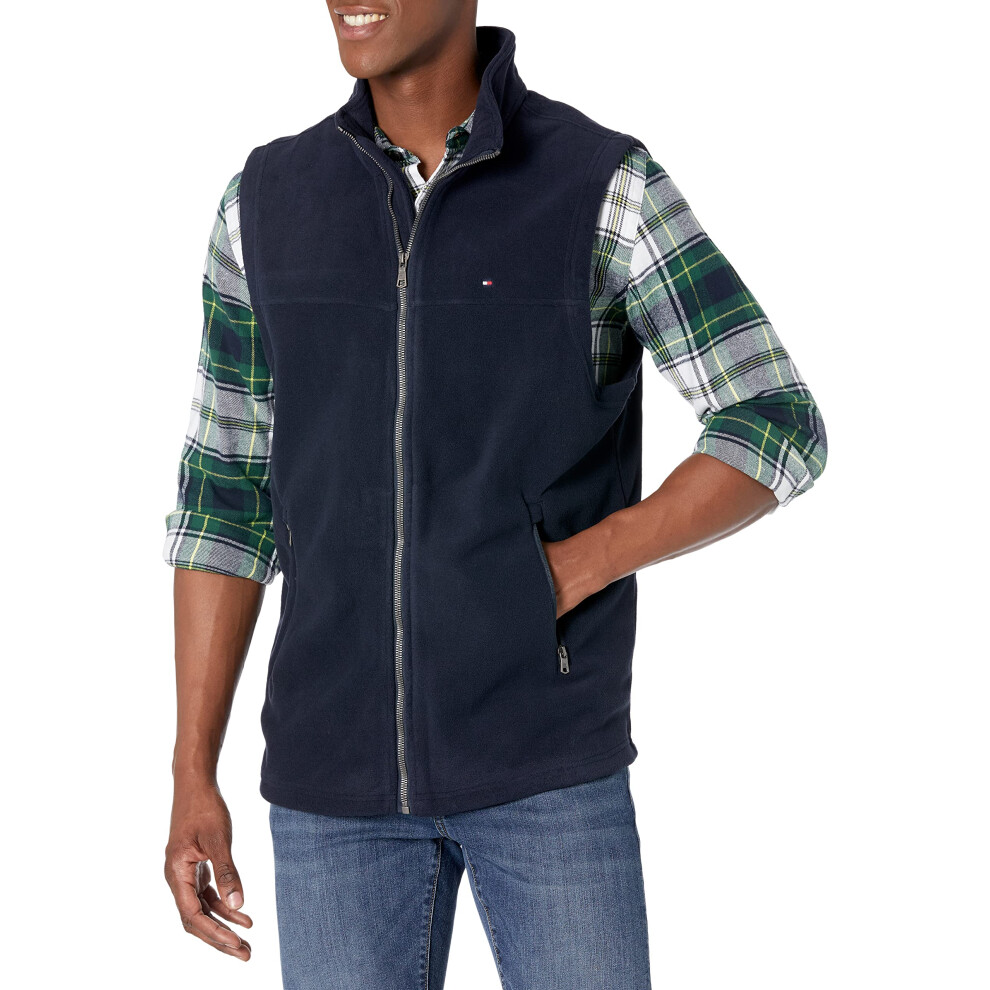 Tommy Hilfiger Men's Polar Fleece Vest  Navy  XXX-Large