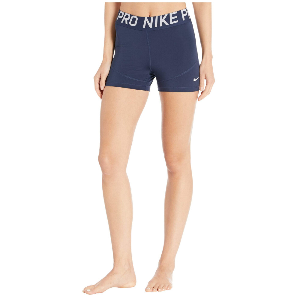 Nike Women's 3"" Training Shorts Obsidian/Obsidian/White Size S