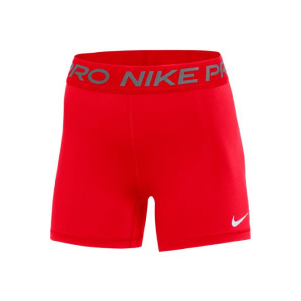 Nike Women's Pro 365 5 Inch Shorts (Small  Red)