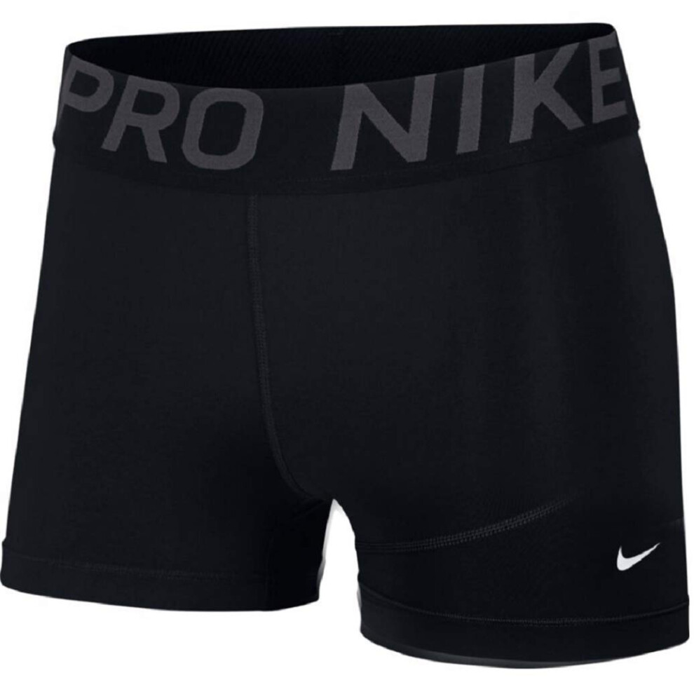 Nike Women's Pro 3"" Training Shorts (X-Small  Black/Black/Thunder Gre