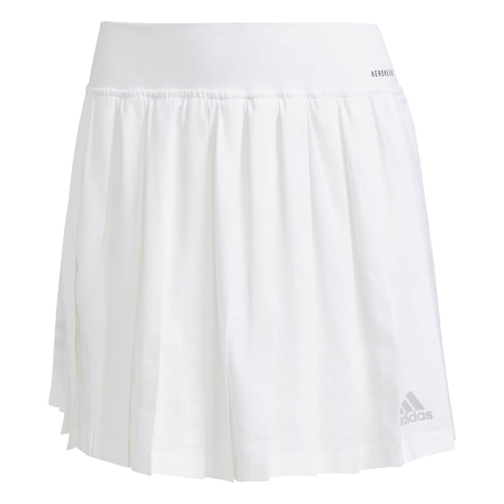 adidas womens Club Tennis Pleated Skirt Dress  White/Grey  X-Small US