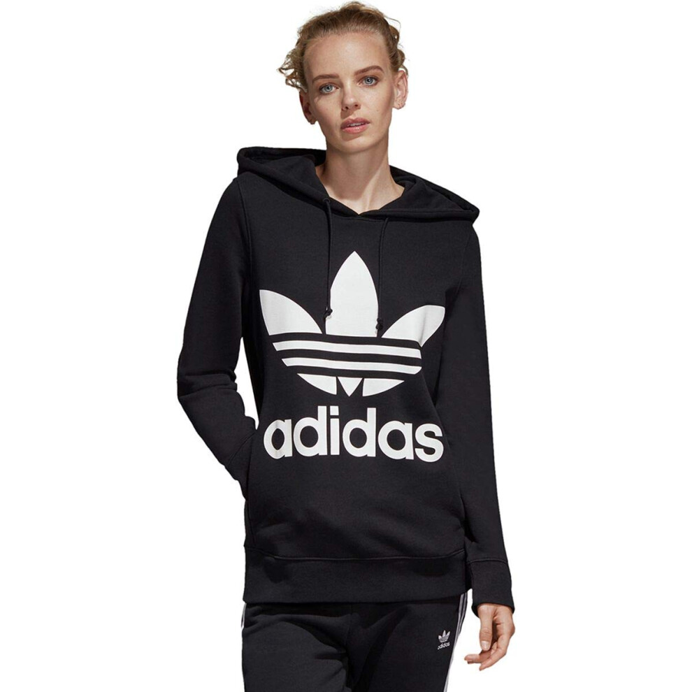 adidas Originals womens Trefoil Hoodie Hooded Sweatshirt  Core Black