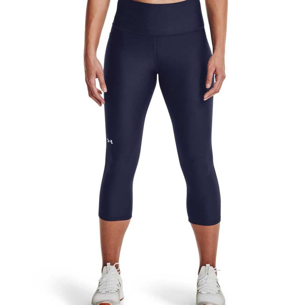 Under Armour Womens HeatGear Armour High Waisted Pocketed No-Slip Capr