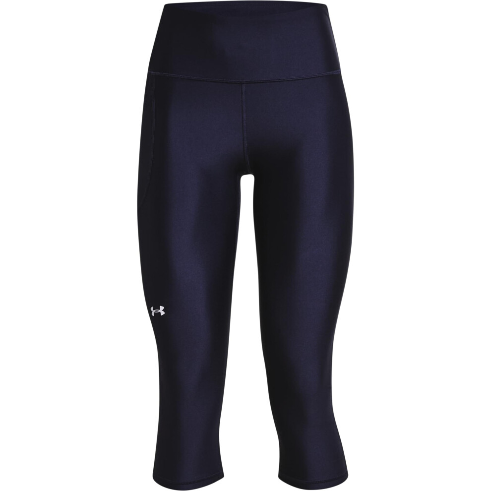 Under Armour Womens HeatGear Armour High Waisted Pocketed No-Slip Capr