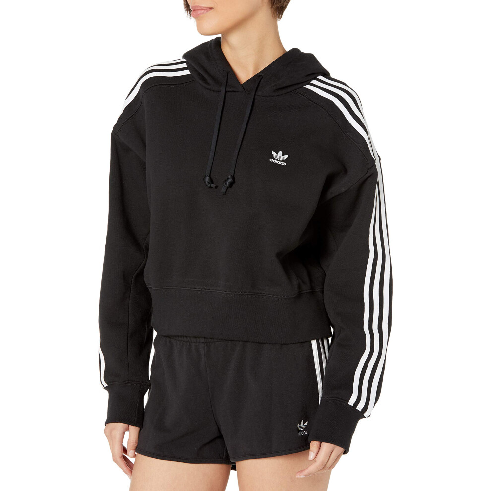 adidas Originals womens Short Hoodie Hooded Sweatshirt  Black  X-Small