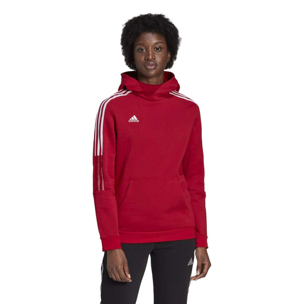 adidas womens Tiro 21 Sweat Hoodie Team Power Red Medium