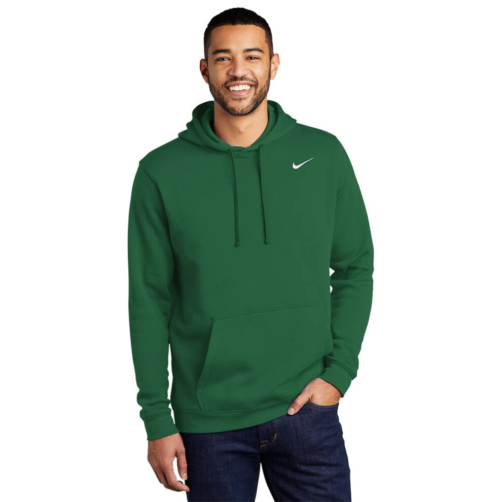 Nike Club Fleece Pullover Hoodie Dark Green