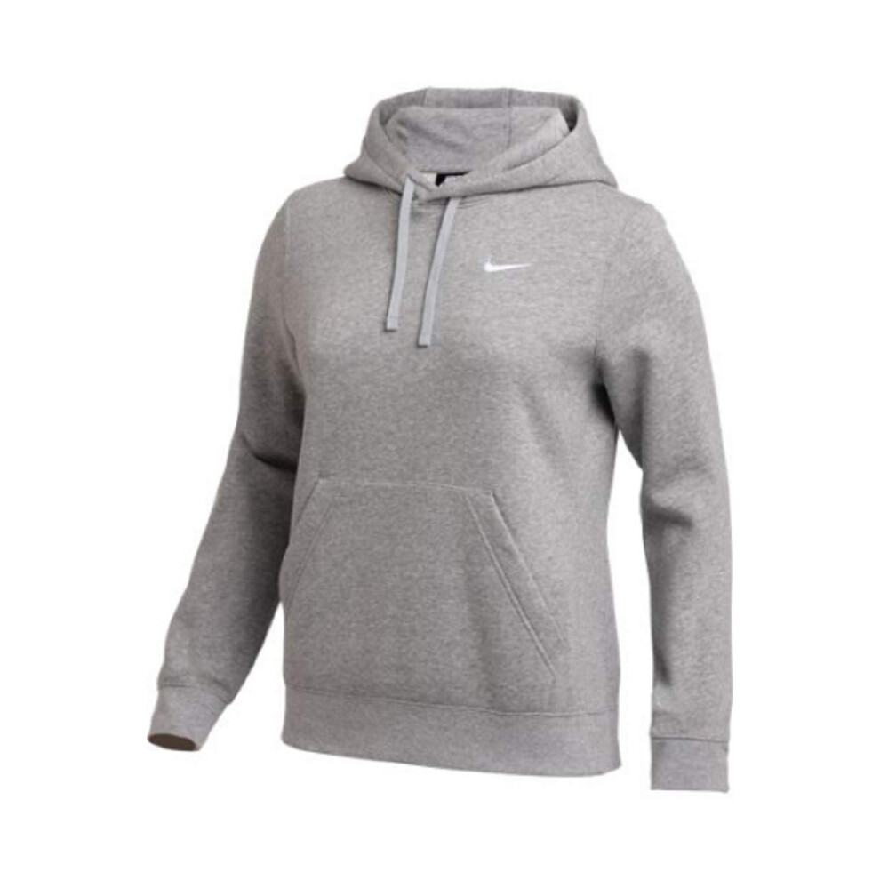 Nike Womens Pullover Fleece Hoodie (Grey  Small)