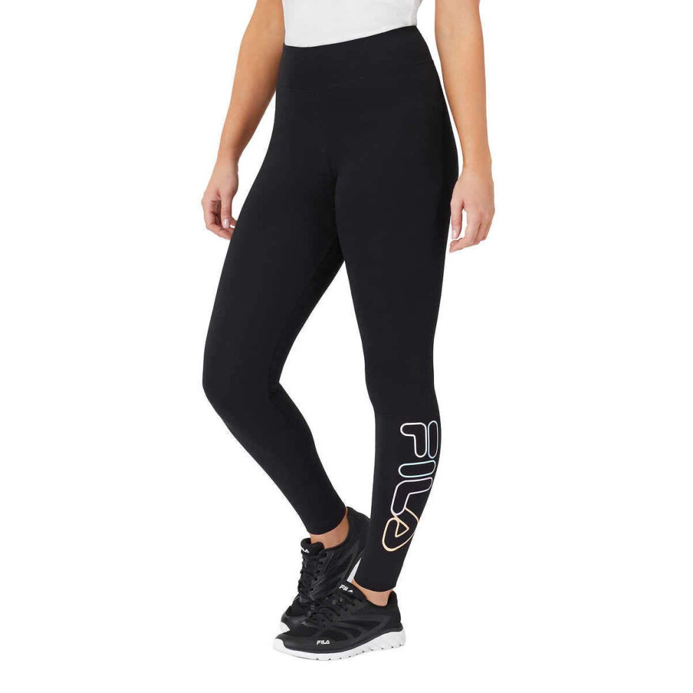 Fila Womens Cotton Leggings (Black  X-Large)