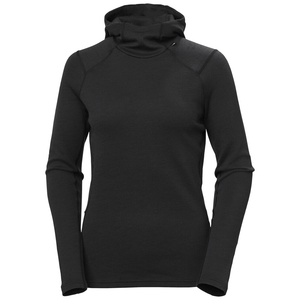 Helly-Hansen Womens LIFA Merino Midweight Baselayer Hoodie  990 Black