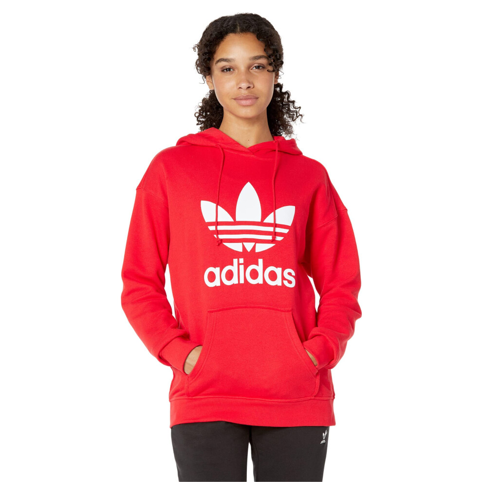 adidas Originals Women's Adidas Adicolor Trefoil Hoodie  Vivid Red  X-