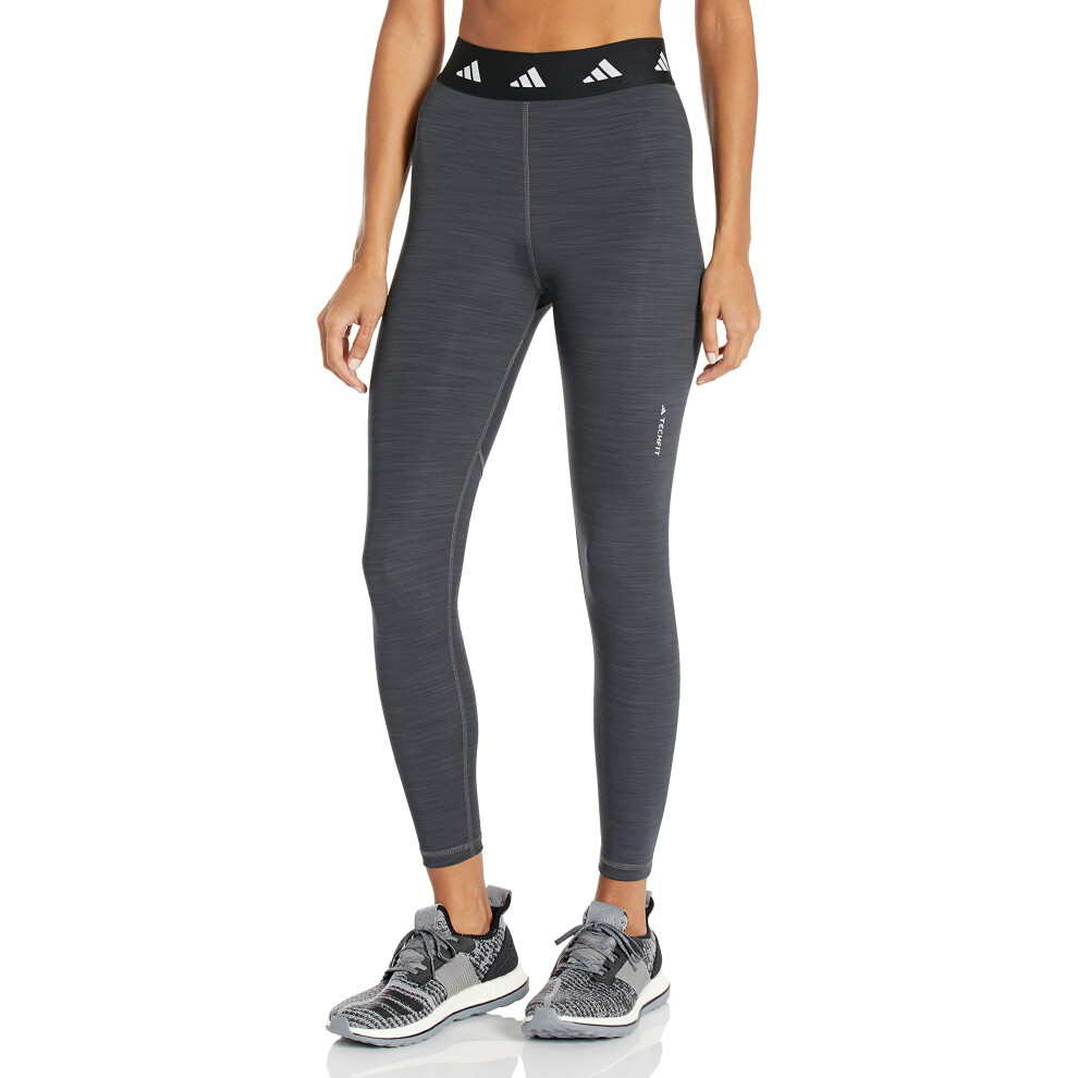 adidas Women's Techfit 7/8 Tights  Dark Grey/Black  Large