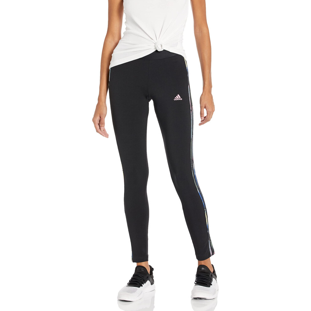 adidas Women's Standard Loungewear Essentials 3-Stripes Leggings  Blac