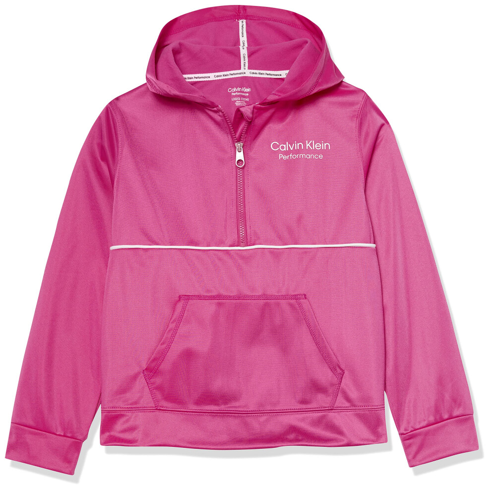 Calvin Klein Girls' Performance Hoodie Sweatshirt  Berry Sport  7