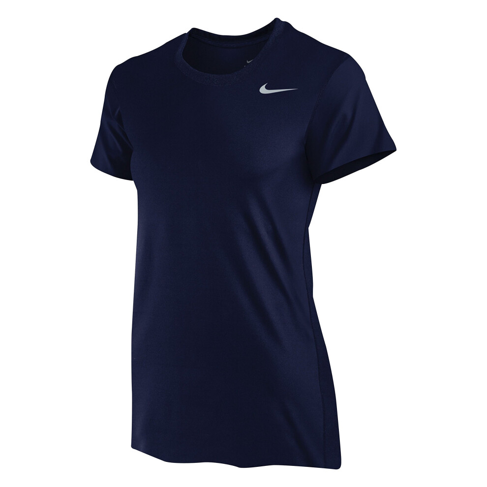 Nike Legend Women's Short Sleeve Tee (Medium  Navy Blue)