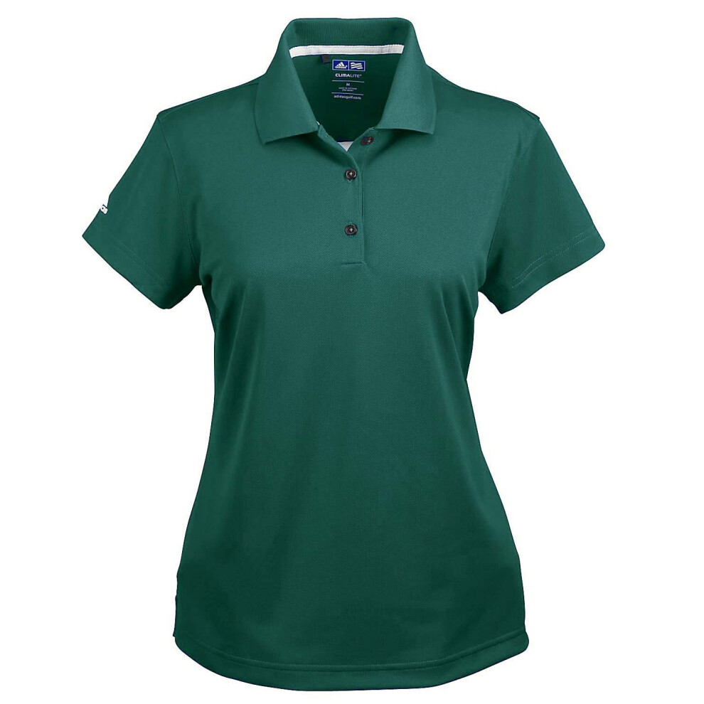 Adidas Women'S Golf Climalite Basic Performance Pique Polo Forest Xl