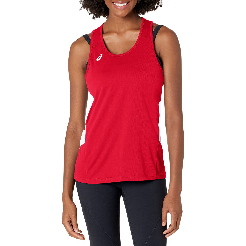 ASICS Women's Women's Team Sweep Singlet  Red/White  Small