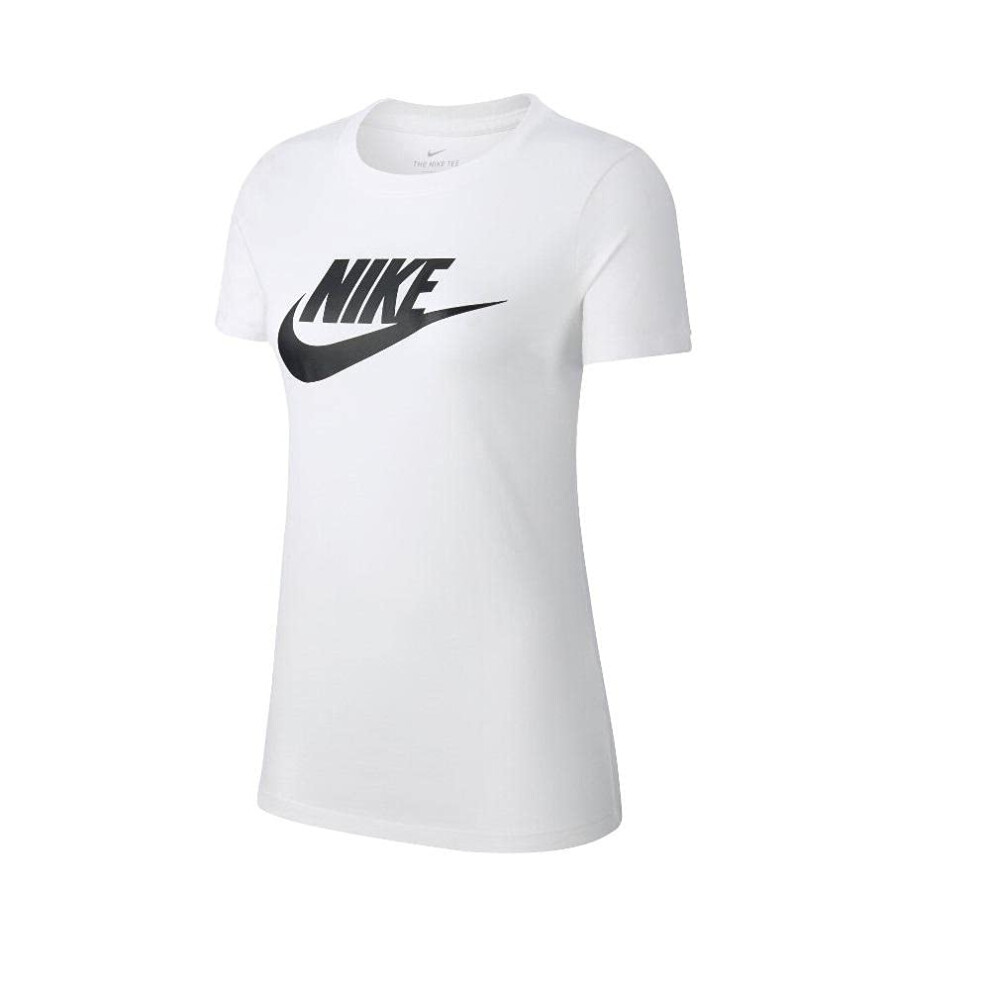 Nike Sportswear Womens Essential T-Shirt (Medium  White/Black)