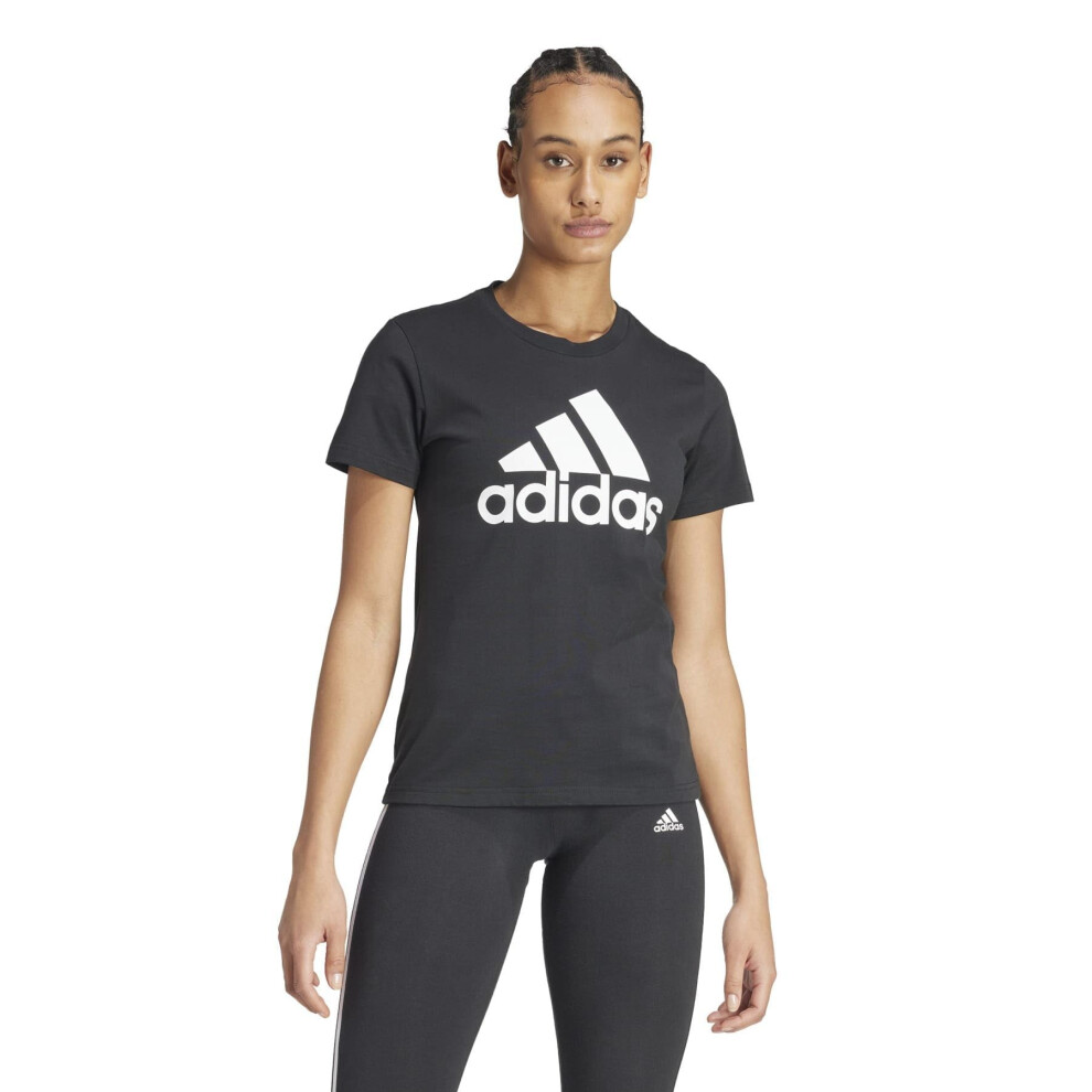 adidas Women's Essentials Logo Tee  Black/White  Medium