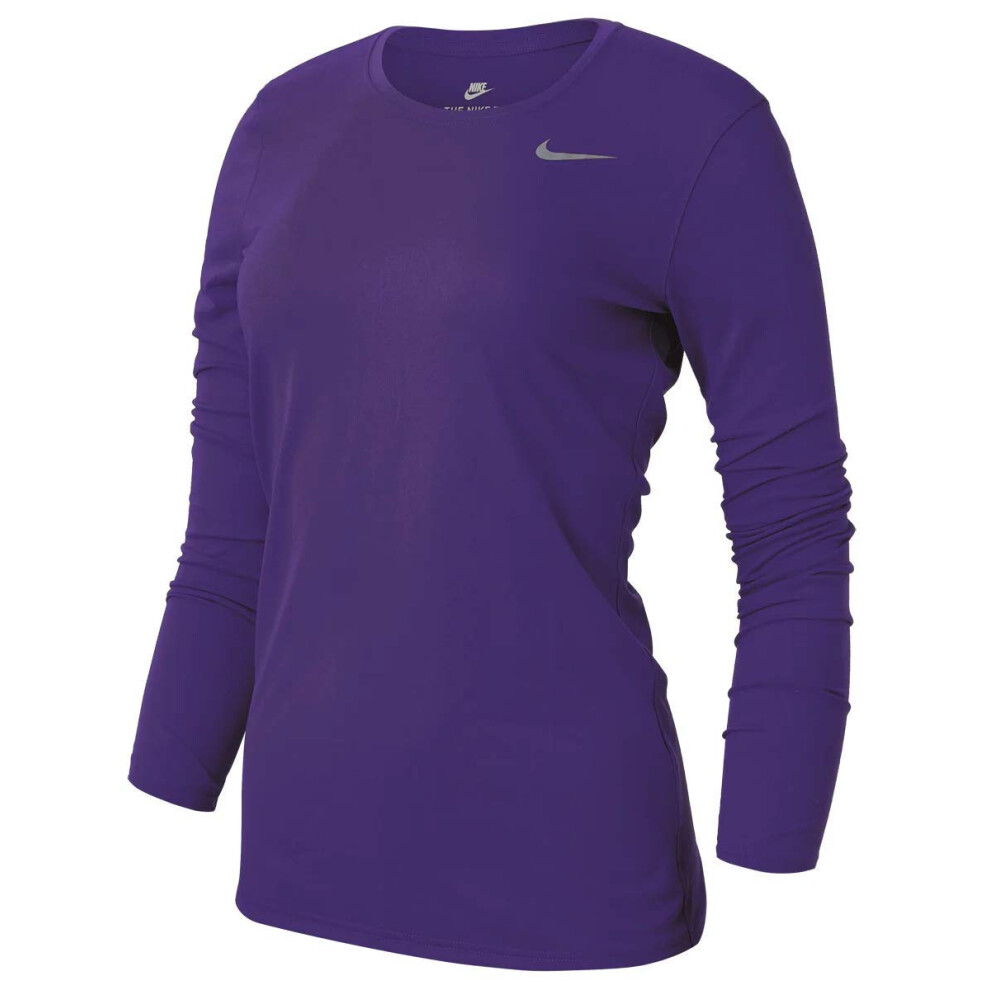 Nike Women's Legend L/S T SP20 TOP - Court Purple/Court Purple/Cool Gr