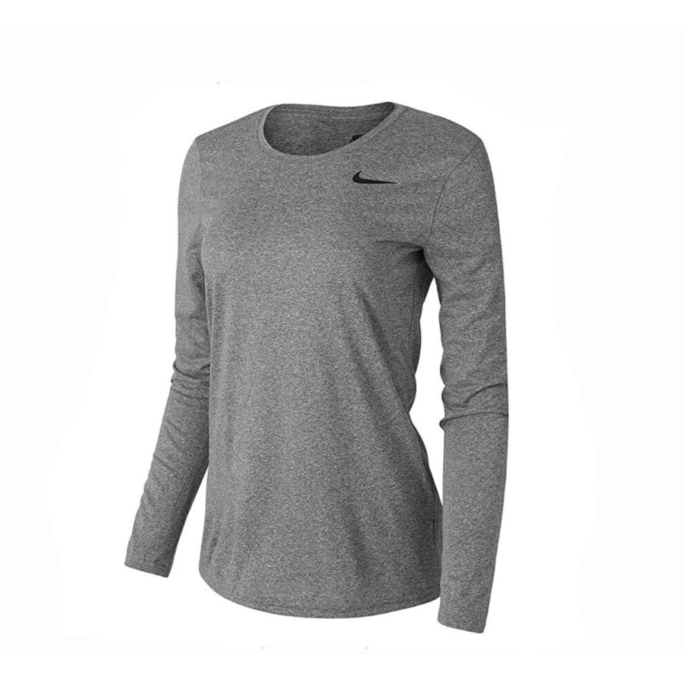 Nike Women's Legend L/S T SP20 TOP - Carbon Heather/Carbon Heather/Bla