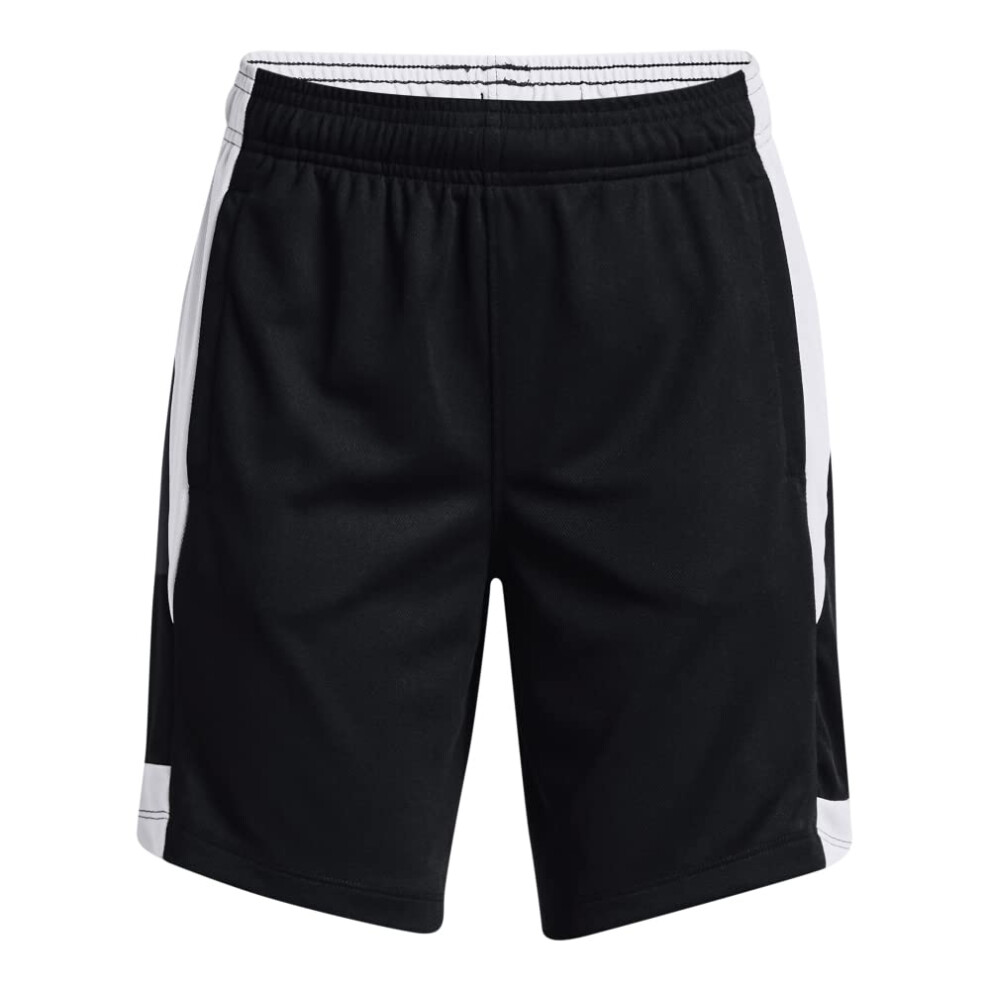 Under Armour Girls Baseline 6"" Basketball Shorts  (001) Black / / Whi