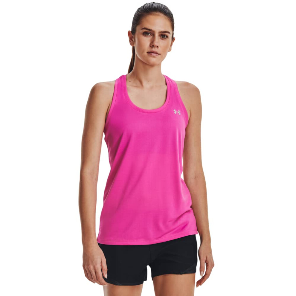 Under Armour Women's Tech Solid Tank Top  (652) Rebel Pink / / Metalli