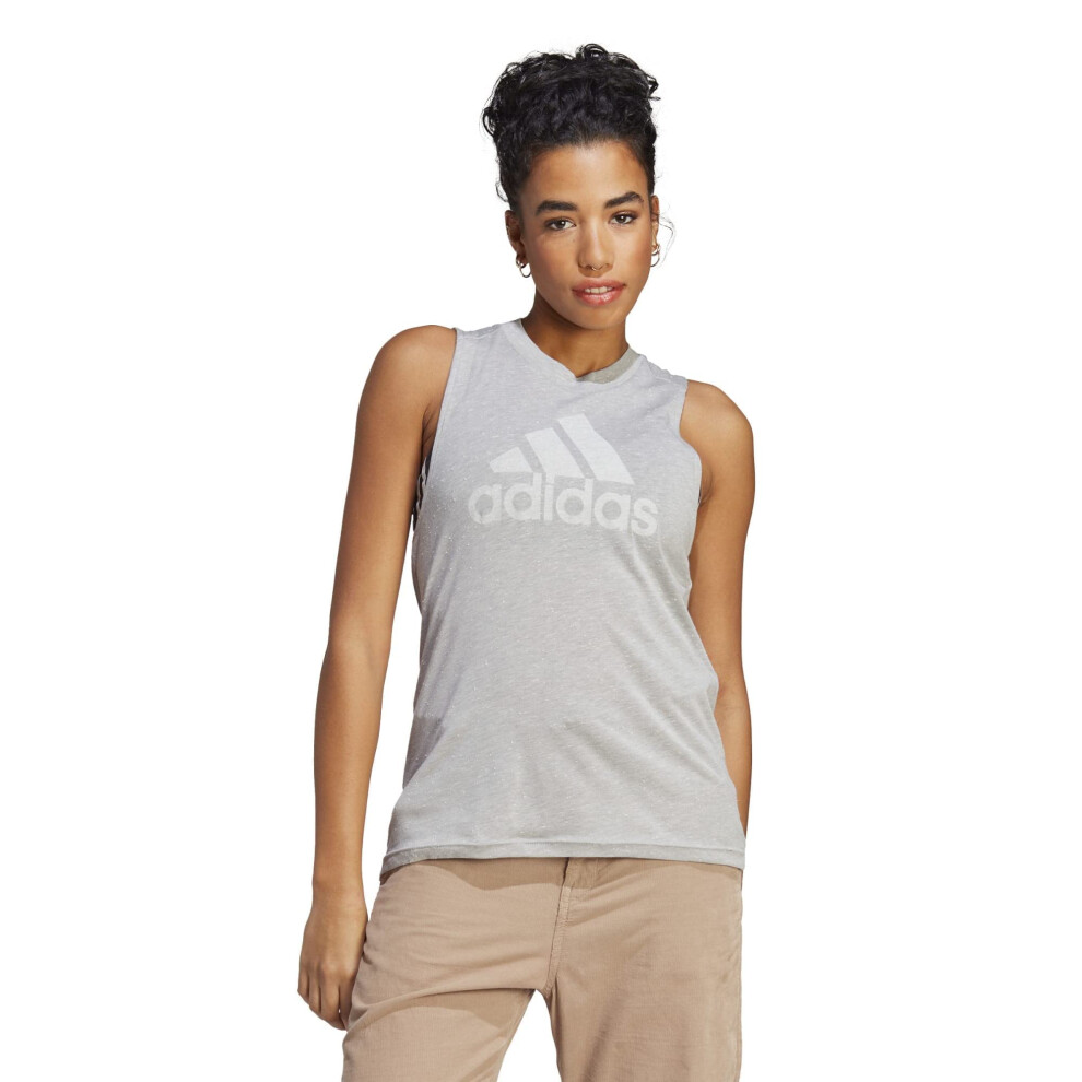 adidas Women's Future Icon Winners 3.0 Tank Top Medium Grey Heather/Wh