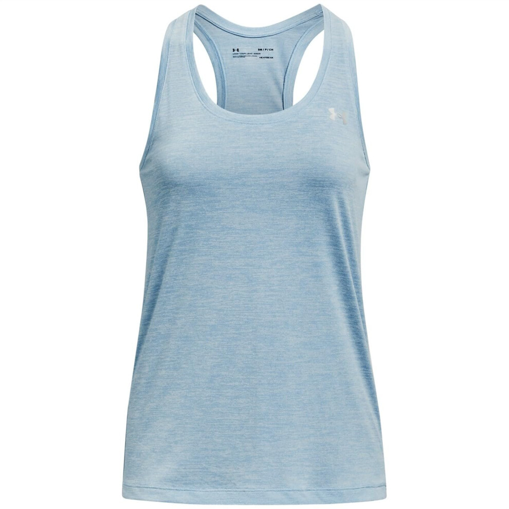 Under Armour Womens Tech Twist Tank Top  (490) Blizzard/White/Metallic