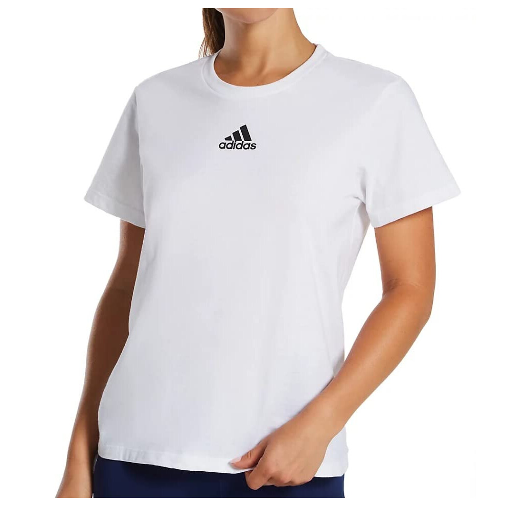 adidas Women's Fresh BOS Short Sleeve T-Shirt - Relaxed Fit Wide Crew