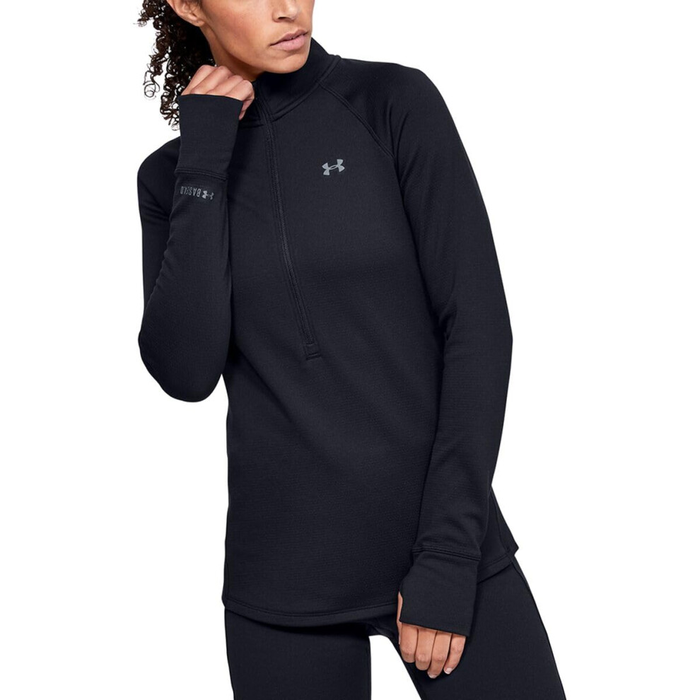 Under Armour Women's ColdGear Base 4.0  Zip SM Black