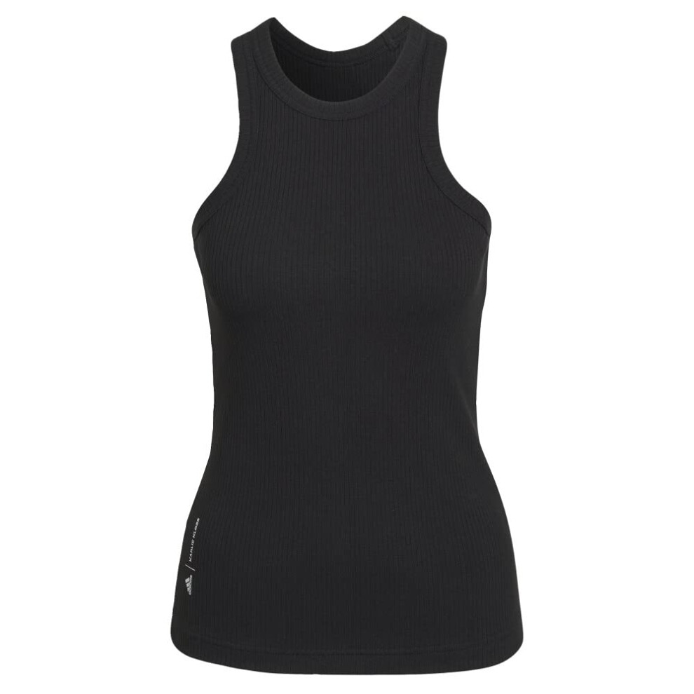 adidas Women's Karlie Kloss Ribbed Tank  Black  Small