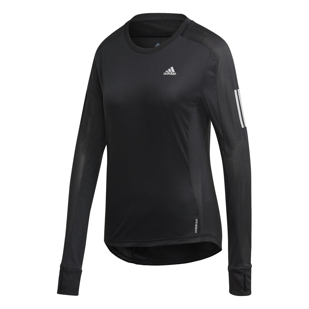 adidas Women's Own The Run Long Sleeve Tee  Black/White  X-Small