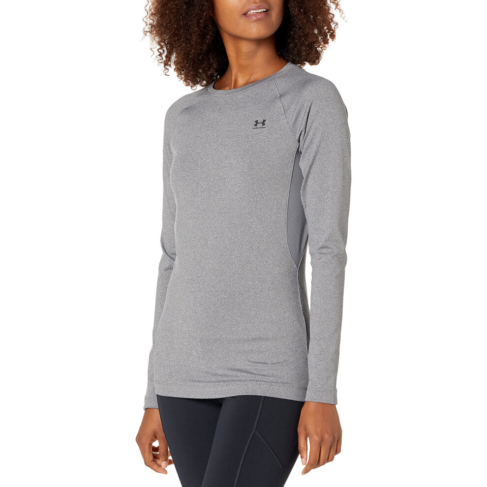 Under Armour Womens Authentics Long Sleeves Crew Neck T-Shirt  Charcoa