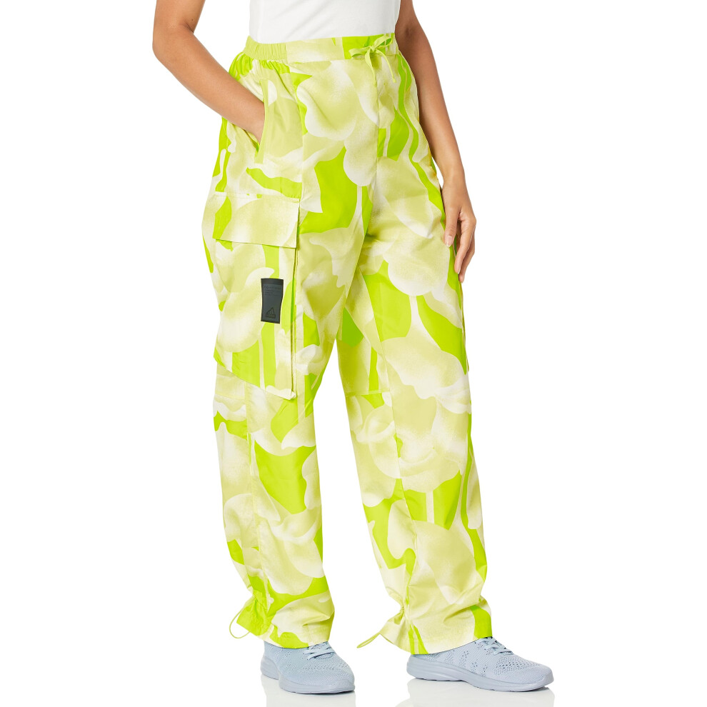 adidas Women's City Escape Cargo Pants  Pulse Lime/Multicolor  X-Large