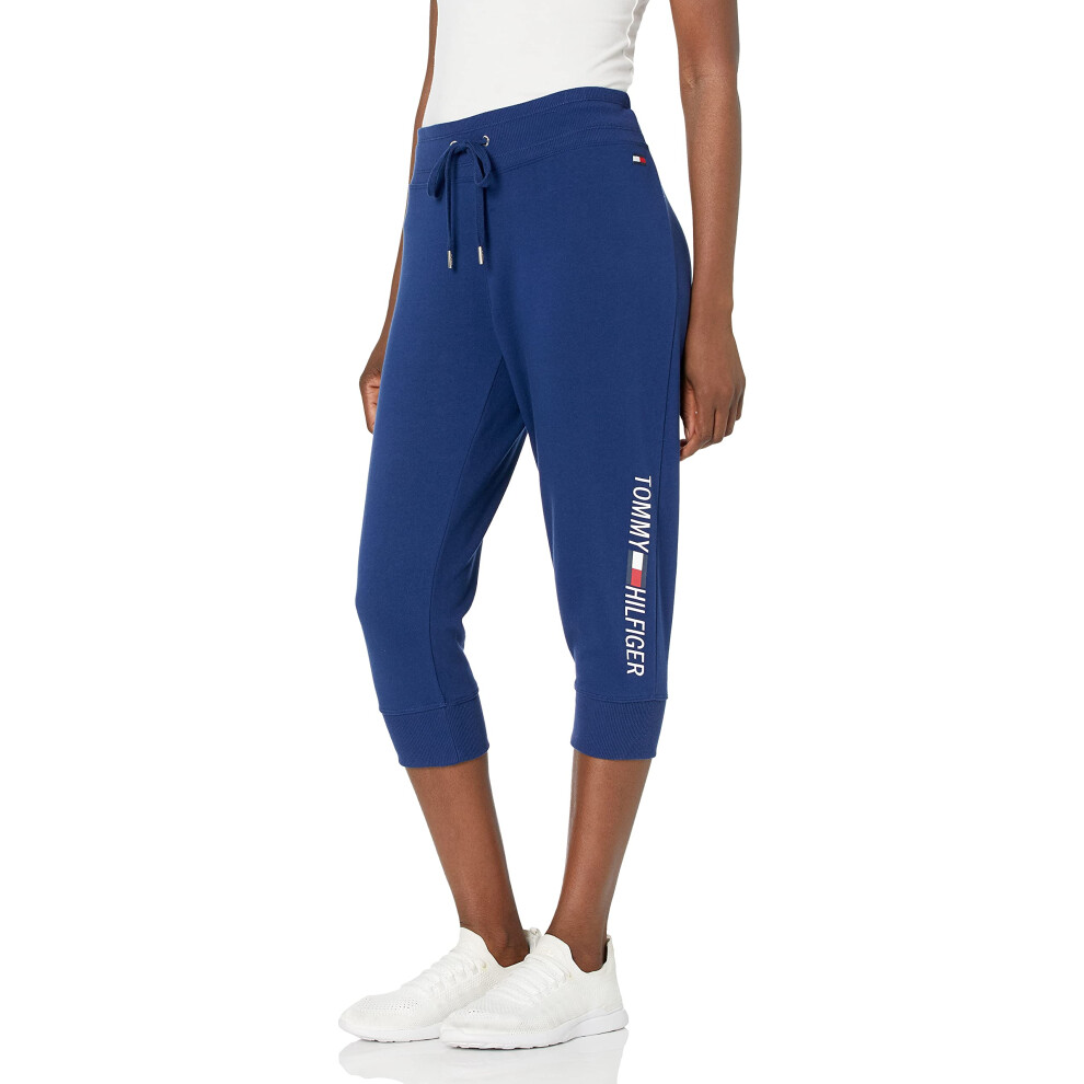 Tommy Hilfiger Women's Logo Jogger Pant  Deep Blue  Small