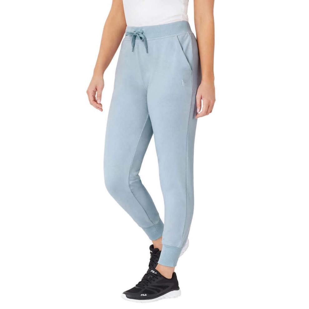 Fila Womens French Terry Jogger (Blue Fog  Small)