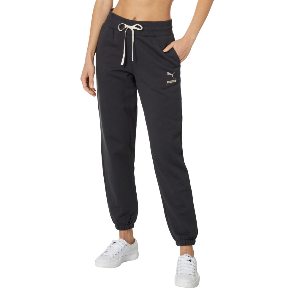 PUMA Women's Better Fleece Pants  Phantom Black  Small