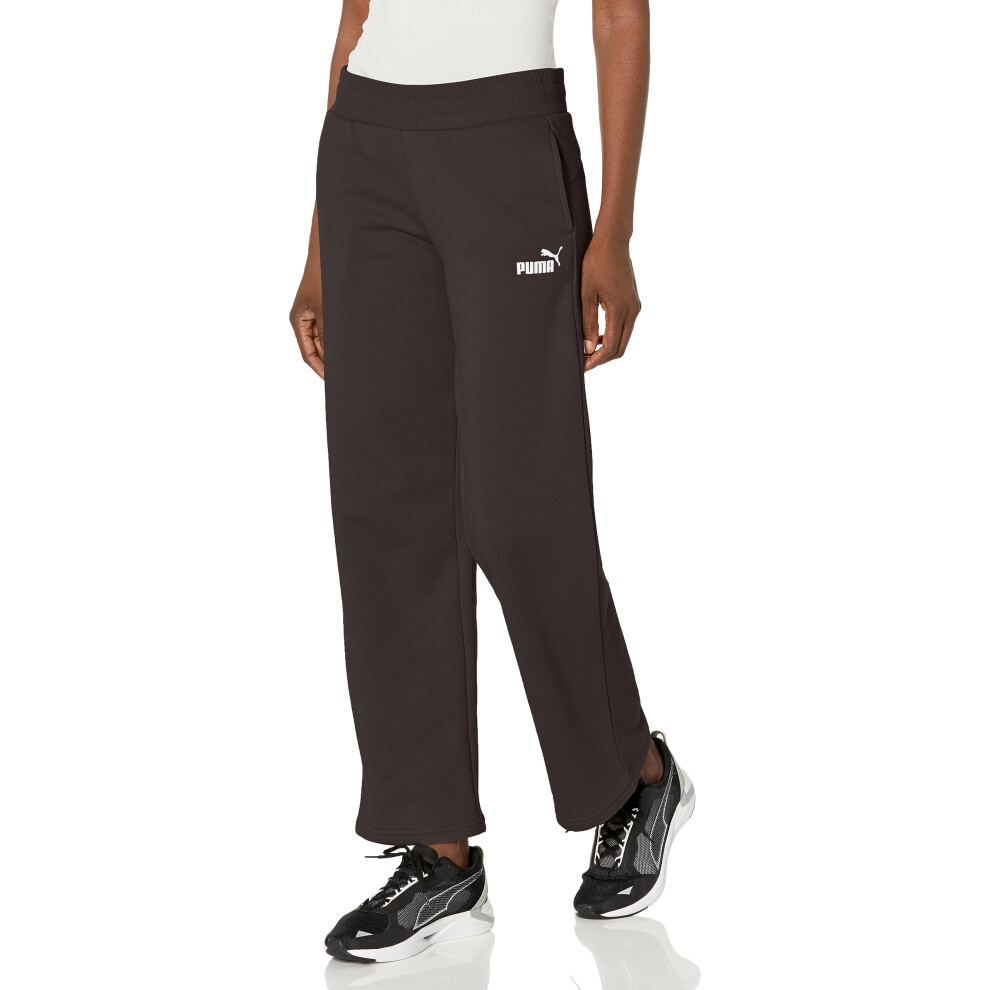 PUMA Women's Straight Leg Fleece Sweatpants  Black  X-Large