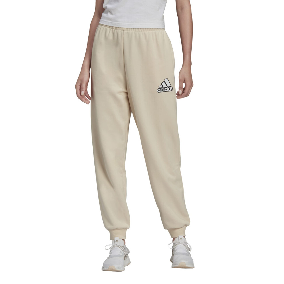 adidas Women's Essentials Logo Pants  Wonder White/White  Large