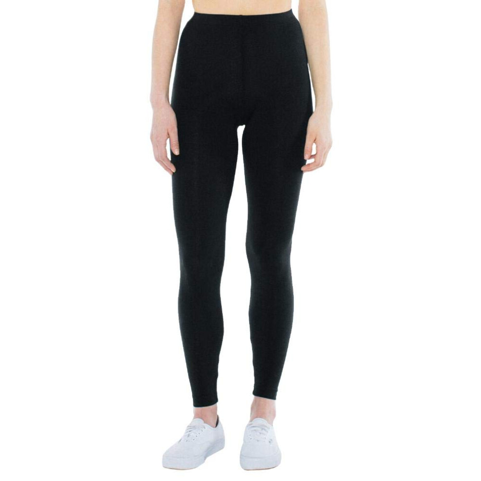 American Apparel Ladies' Cotton Spandex Jersey Leggings XS BLACK