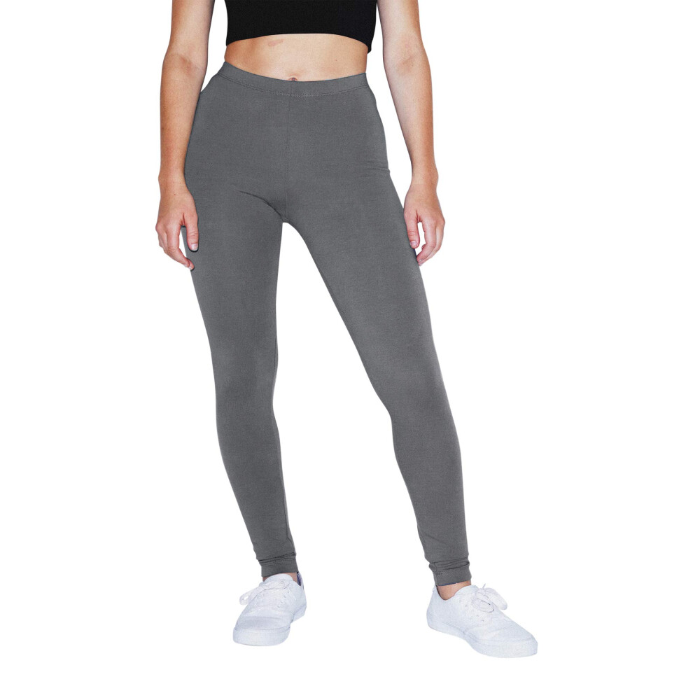 American Apparel Women's Cotton Spandex Jersey Legging  Asphalt  X-Sma