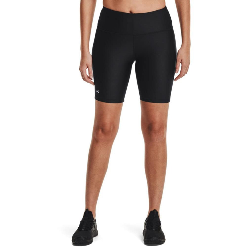 Under Armour Womens HeatGear Armour Bike Shorts   Black (001)/Metallic