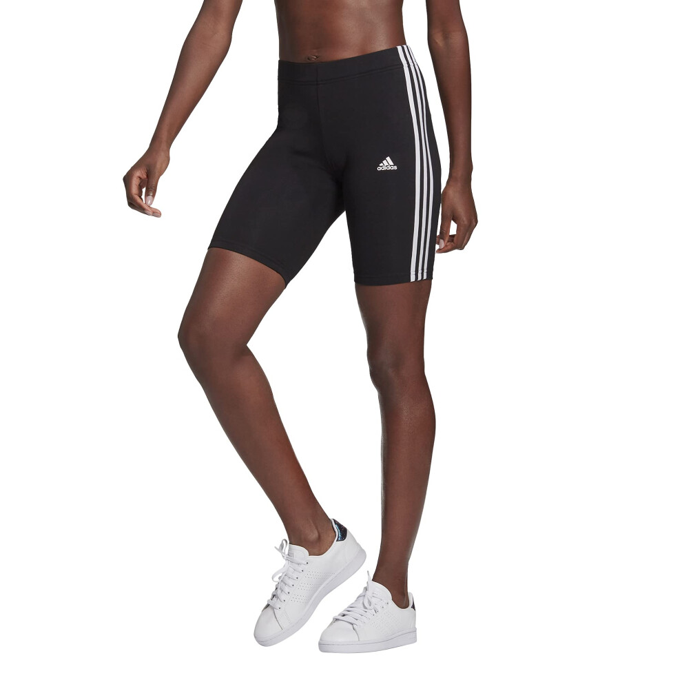 adidas womens Essentials 3-stripes Bike Shorts Tights  Black/White  La