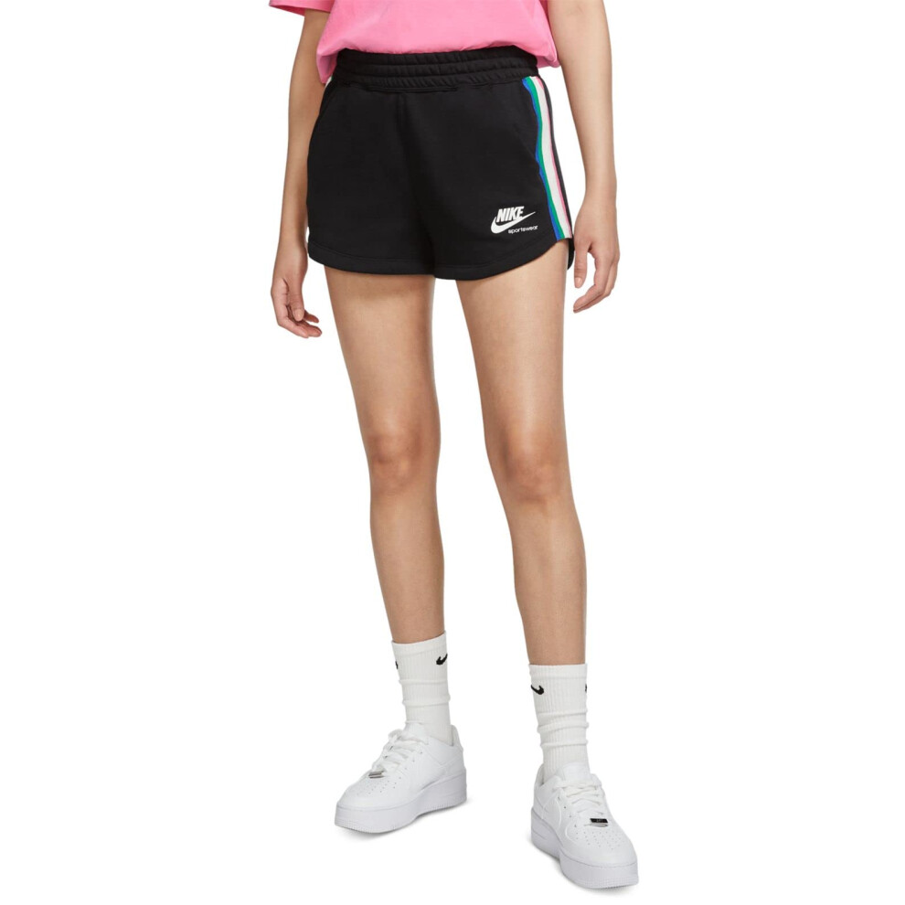 Nike Women Sportswear Heritage Fleece Shorts-Medium Black